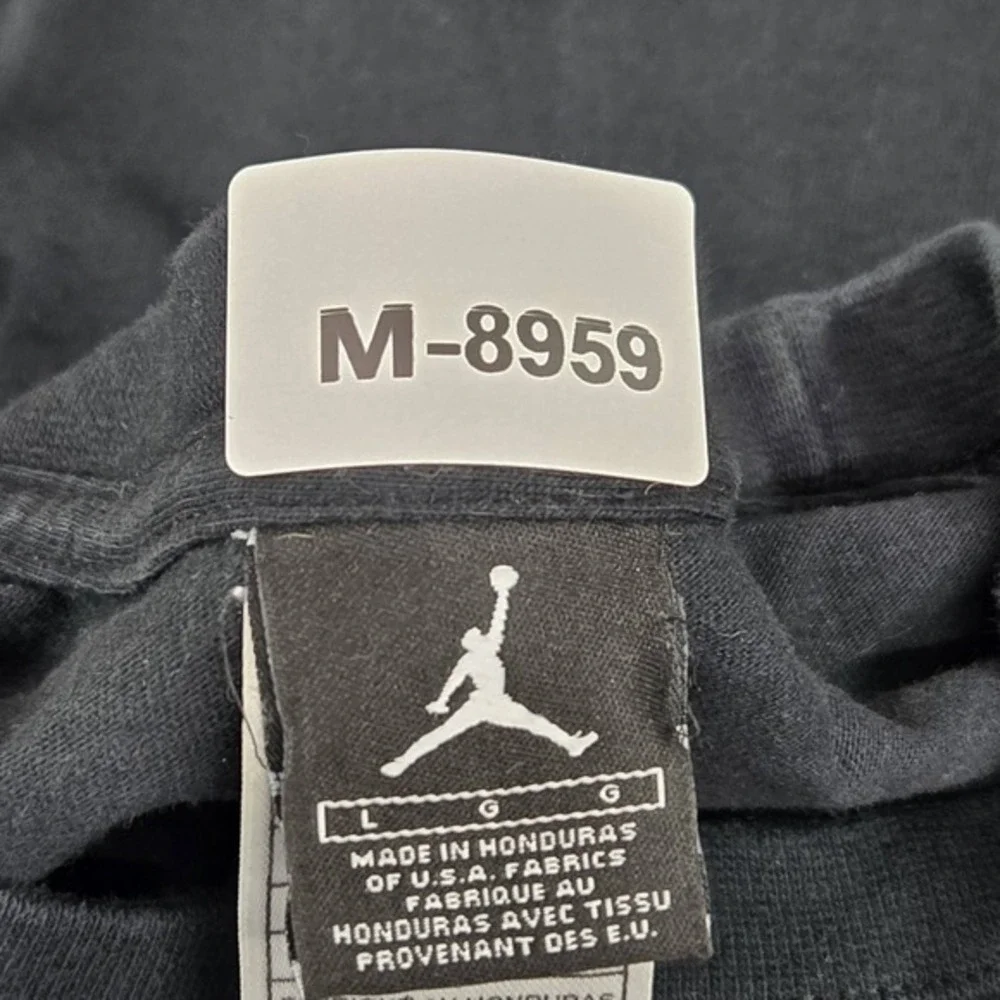 VINTAGE PaddeJordan Men‎ Shirt L Black Y2K Graphic Basketball Be Like Mike Logo